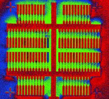 Array of 100 carbon nanotube devices