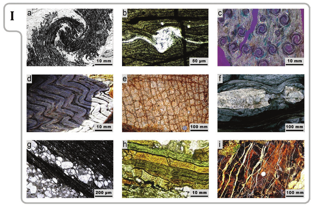 Picture of structures in materials of Earth's lithosphere