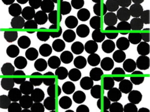 structure of a nanoglass (two-dimensional model)