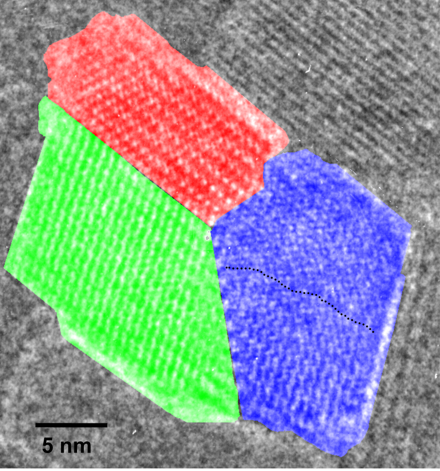 Low-dose HRTEM polyDCHD color coded