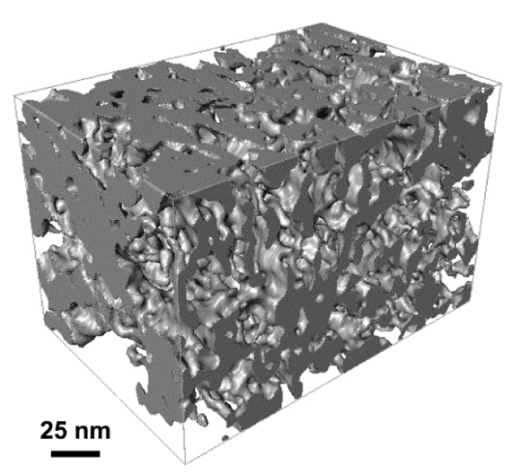 3D Reconstruction of disordered porous network at different length scales