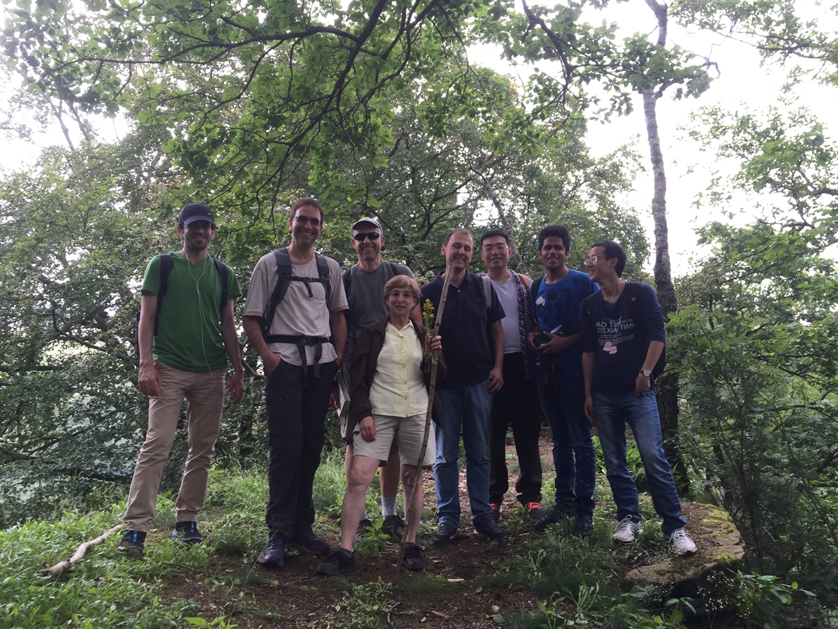 The group hiking