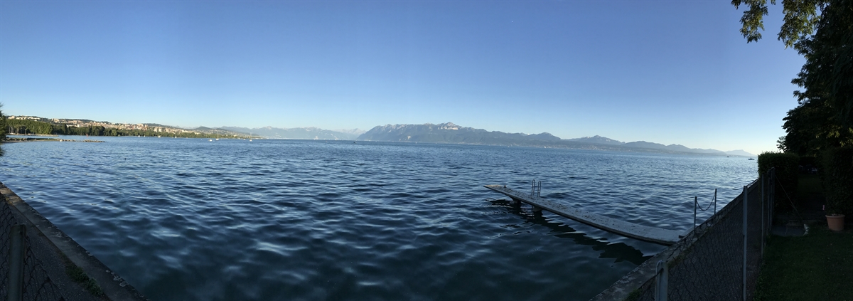 View across the lake