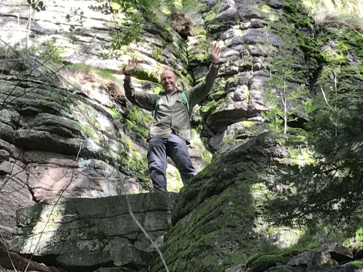 Torsten is enjoying the hike