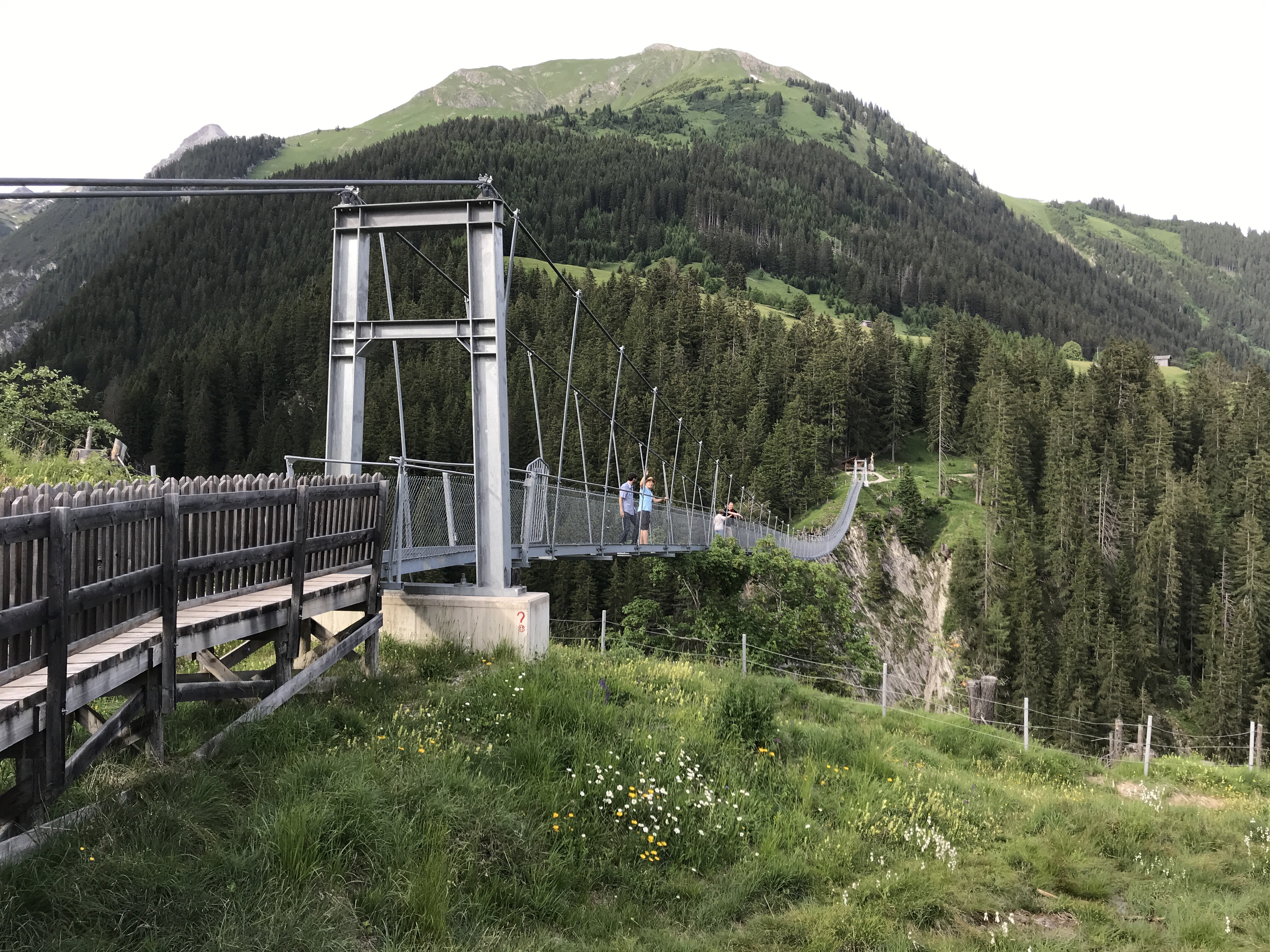 Crossing the highest suspension bridge