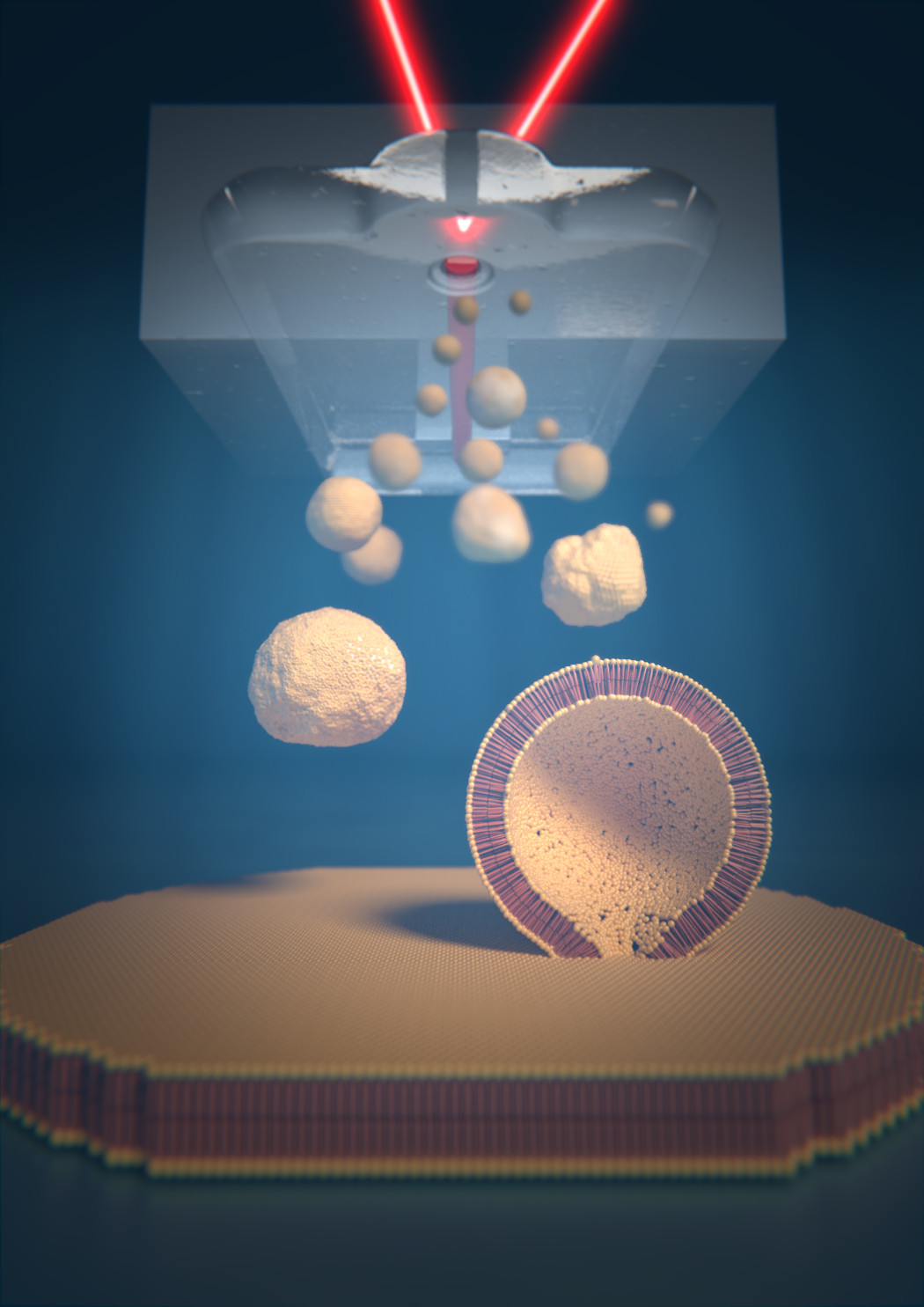 Scheme of Lipid Writing with FluidFM